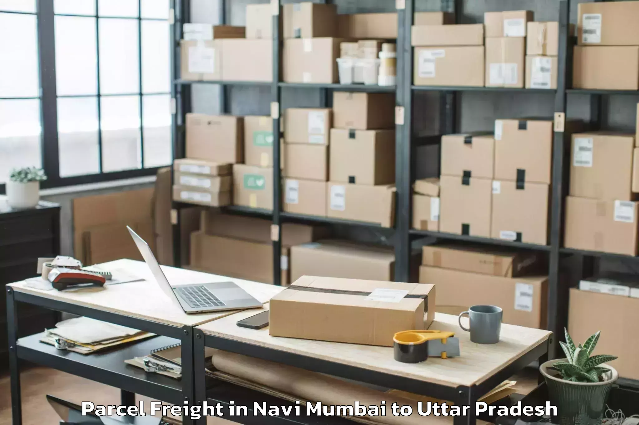 Book Navi Mumbai to Maharishi University Lucknow Parcel Freight Online